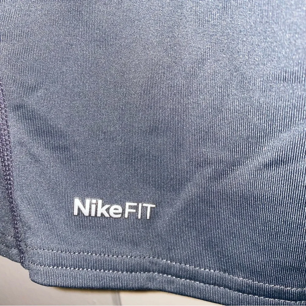 Nike Pro Large Fitted Long Sleeve Mock Neck Tee - Gray - Picture 5 of 11
